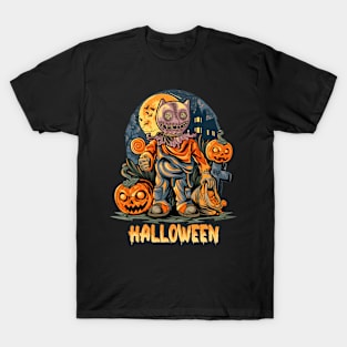 Halloween Monster With Spooky Mask T-Shirt